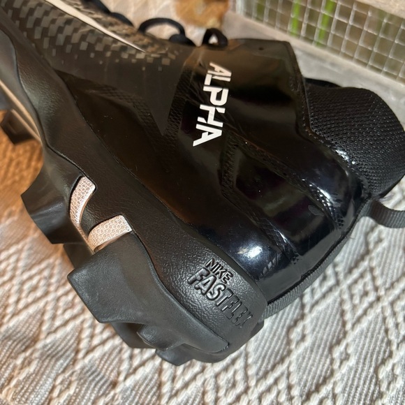 Nike Alpha Menace 2 Shark Football Cleats Size 11W BV0146-001. Black/White - Picture 4 of 10